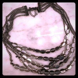 Ann Taylor metallic layer necklace